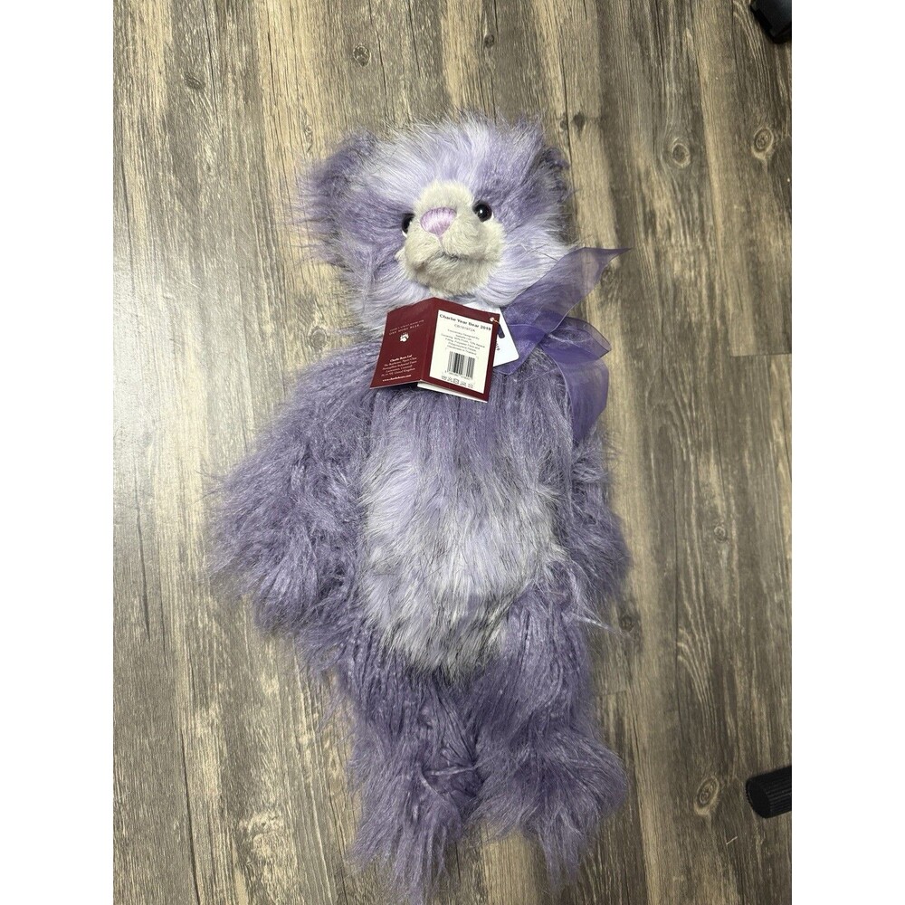 Charlie Bears 2019 Year Bear Retired Plush Teddy‎ Bear Purple Brand NWT RARE